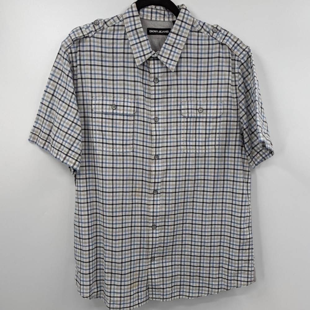 Men's DKNY JEANS Short Sleeve Button Down Shirt